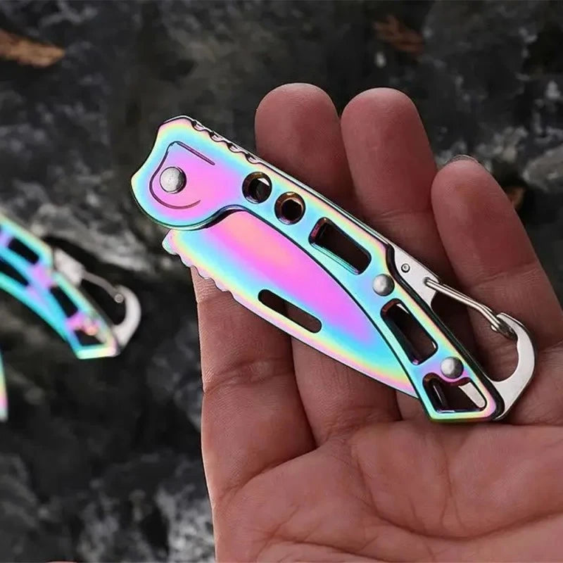 Folding Fruit Knife, Stainless Steel Outdoor Knife with Non-slip Handle for Kitchen Accessories Pocket Knife,HH-AA101