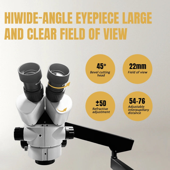 Katway Binocular Stereoscopic Zoom Microscope, 56-Bulb LED Light,Boom-Arm Stand HH-MH01A