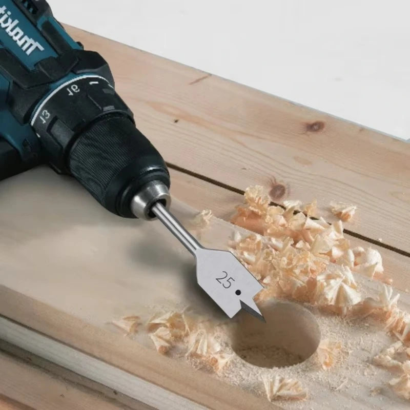 Three-point flat wood drill bits-1