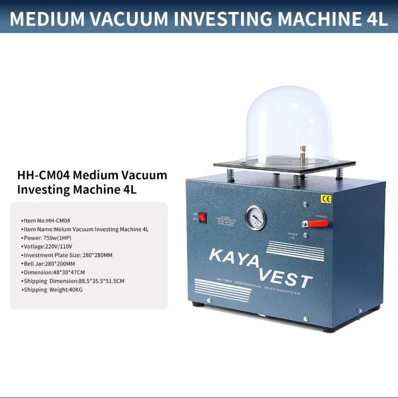 Medium Vacuum Investing Machine 4L,HH-CM04