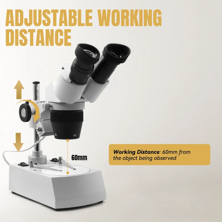 Katway Optical Stereoscopic Microscope,Dual Light Source LED Mineral Watching Phone Repair,HH-MS05A