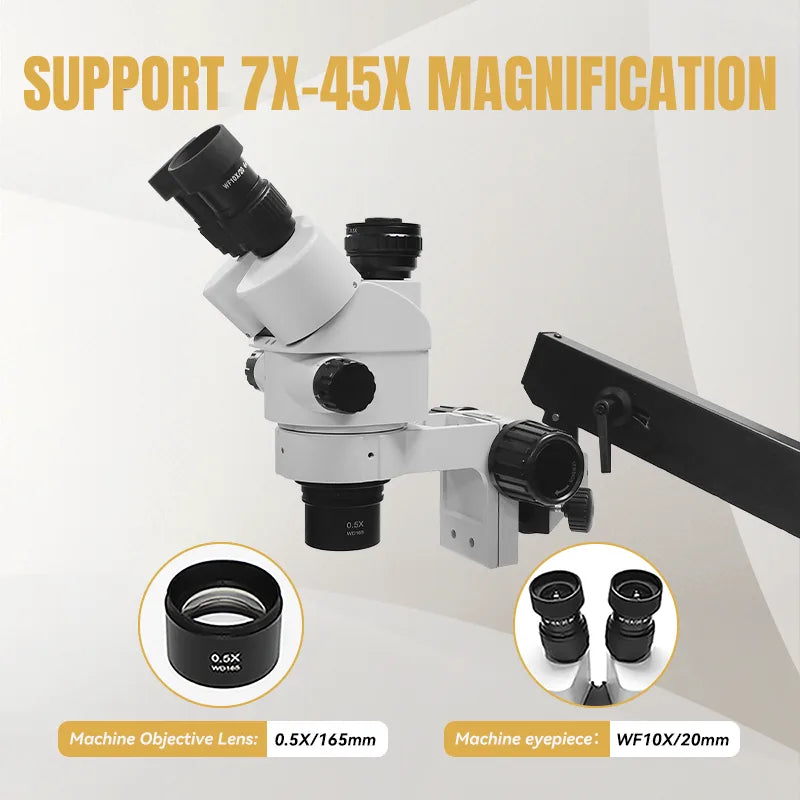 Katway LCD Digital Trinocular Microscope Stereo Zoom,7X-45X Magnification,HH-MH01B
