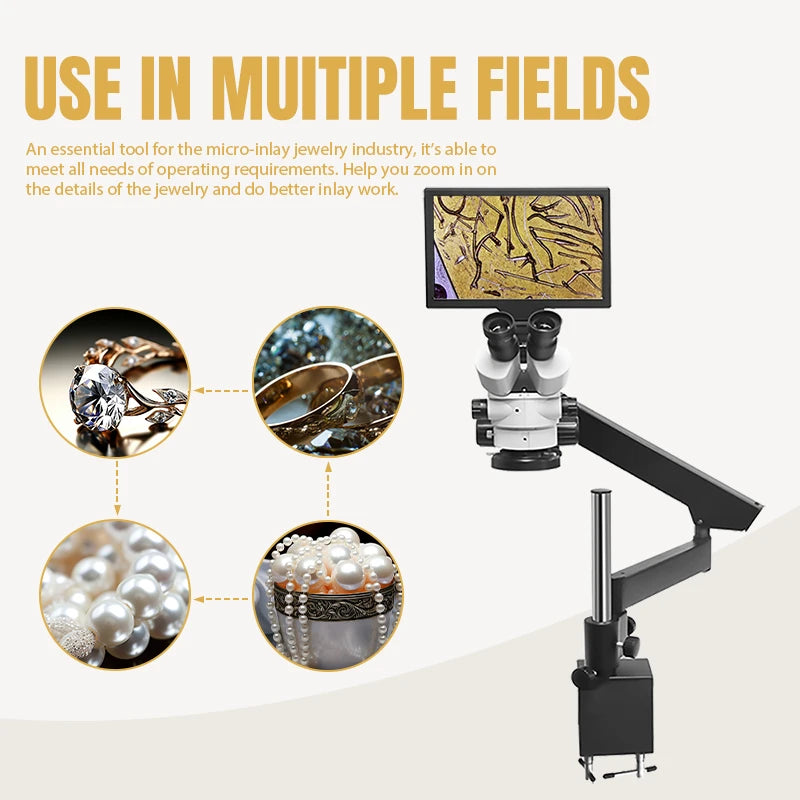 Katway LCD Digital Trinocular Microscope Stereo Zoom,7X-45X Magnification,HH-MH01B
