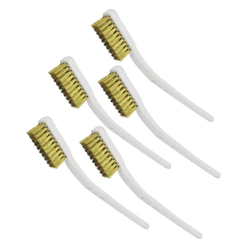 5Pcs Mini Brass Brush 175mm – Industrial Metal Polishing Paint Rust Remover Steel Wire Brushes Burring Cleaning HH-AA115