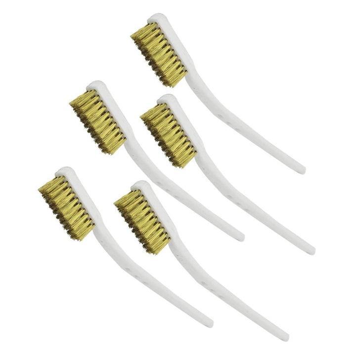 5Pcs Mini Brass Brush 175mm – Industrial Metal Polishing Paint Rust Remover Steel Wire Brushes Burring Cleaning HH-AA115