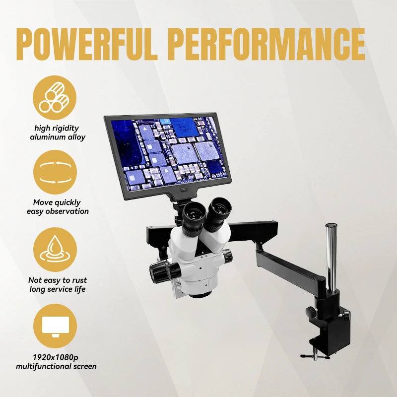 Katway LCD Digital Trinocular Microscope Stereo Zoom,7X-45X Magnification,HH-MH01B
