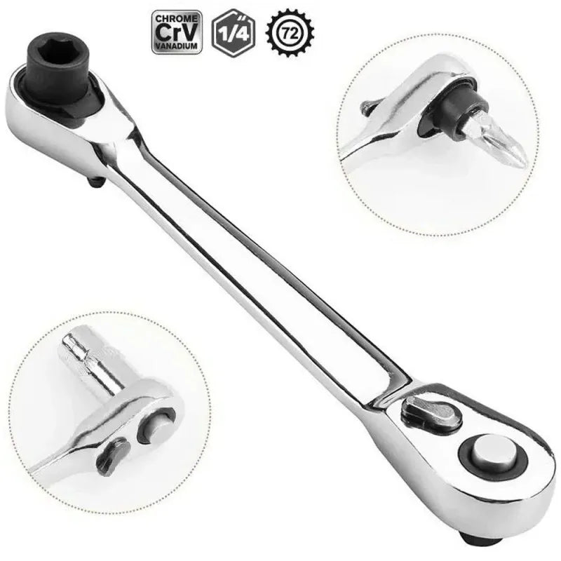 Reversible double-head ratchet wrench-5