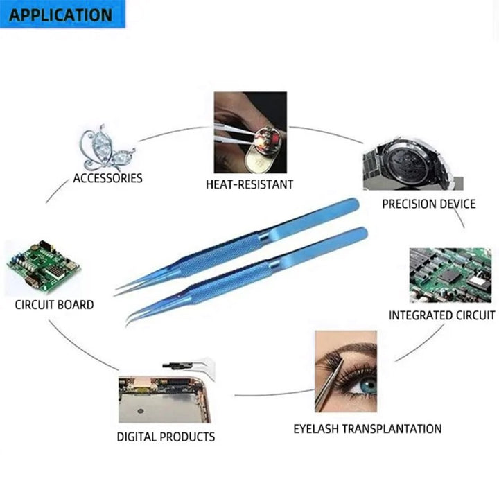 1PC Fingerprint Flying Wire Tweezers Titanium Alloy 0.15mm Fine Tip Phone Repair Curved Or Straight Tip,HH-AA112