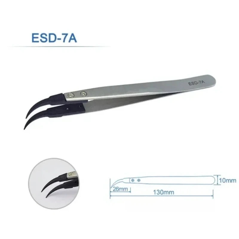 Straight Handle ESD Tweezers-5