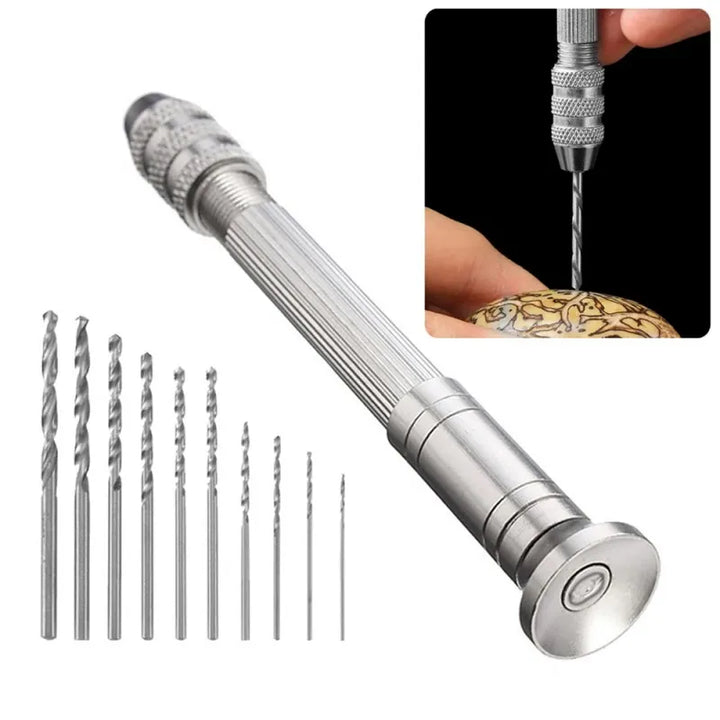 10-Piece Precision Mini Drill Set for Jewelry, Wood, Plastic, and Crafting Projects,HH-AA18