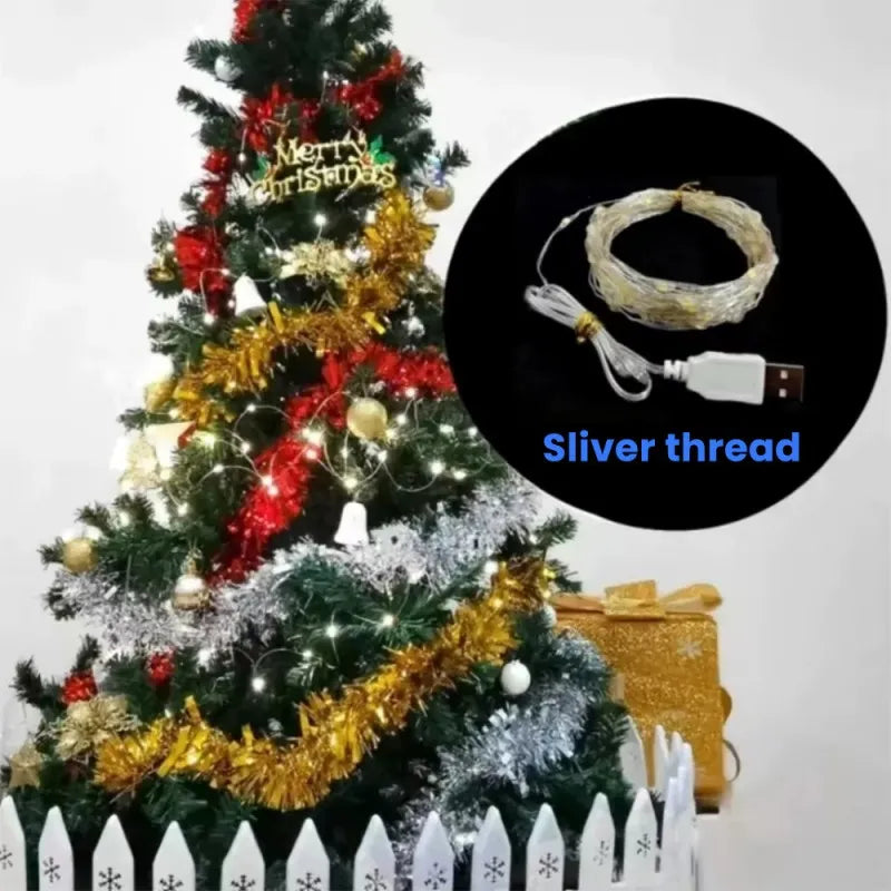 Copper/Silver Wire LED Lights-4