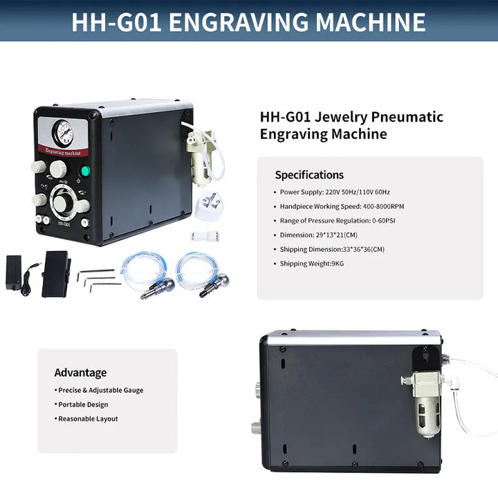 Jewelry Pneumatic Engraving Machine, HH-G01