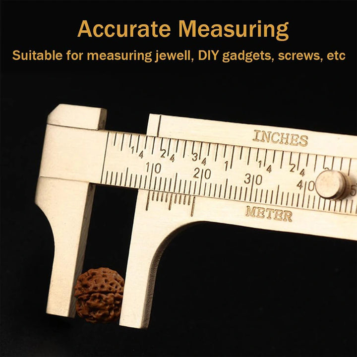 Mini Brass Vernier Calipers 2-Piece Set, HH-ST01