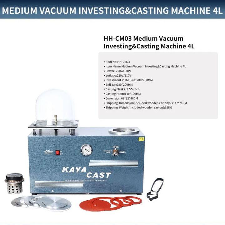 Medium Vacuum Investing & Casting Machine 4L,HH-CM03