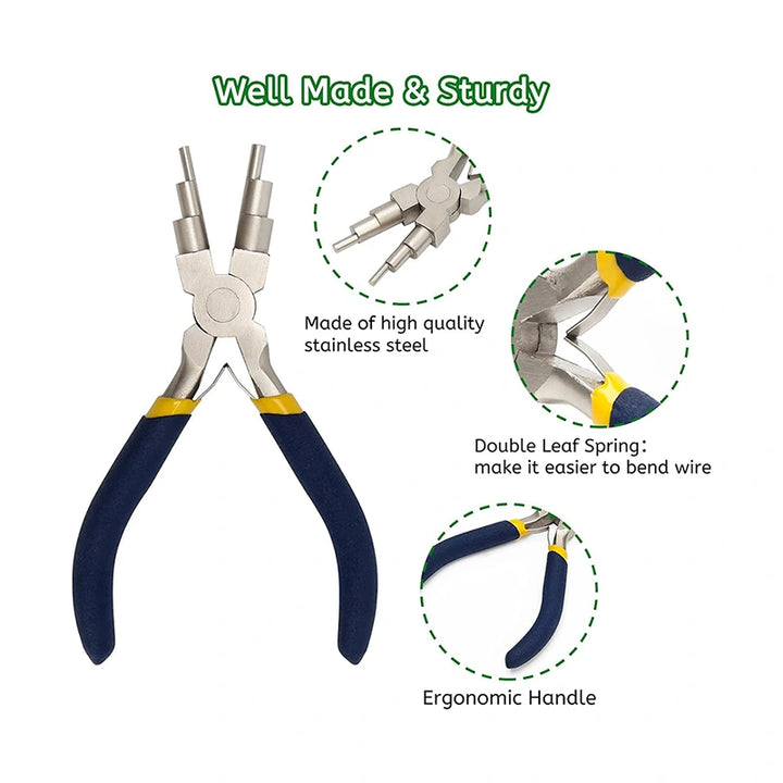 6 In 1 Bail Making Pliers, 6 Step Wire Looping Pliers, HH-JP07