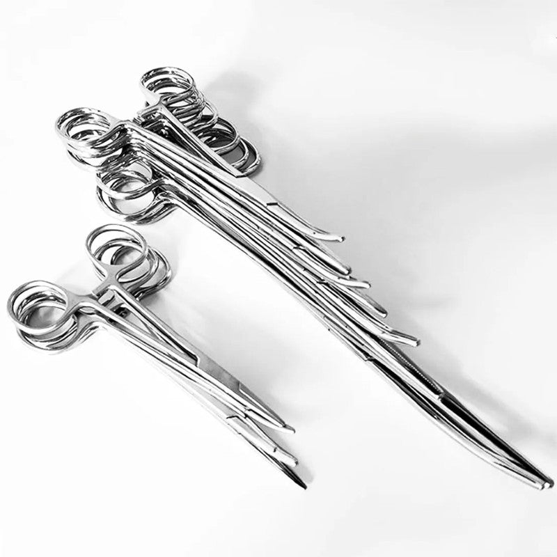 Stainless steel bent-nose/straight curved locking hemostatic force PS clamp pliers 16/18/20cm scissors pliers,HH-AA105 - Image 10