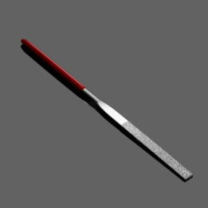 Diamond Needle File with Non-Slip Red Plastic Handle – DIY Metal and Gemstone Flat Diamond Jewelry Polishing Tool,HH-AA185