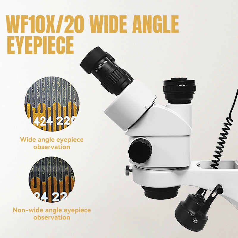 Katway Trinocular Optical Stereoscopic Microscope,7X-45X Magnification,Multi-Function Screen,HH-MS04B - Image 4