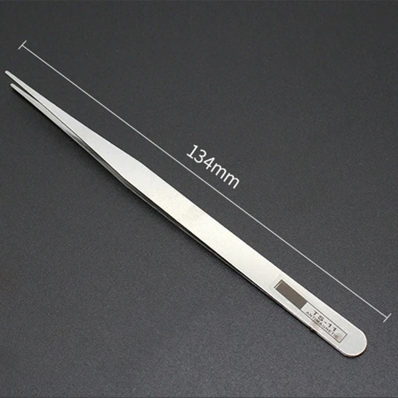 5pcs Professional Stainless Steel Straight and Curved Tweezers - Detail Repair Tools for Mechanical and Quartz Watchma,HH-AA107 - Image 2