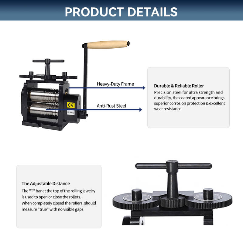 Black Rolling Mill 130MM,HH-RM02H - Image 3