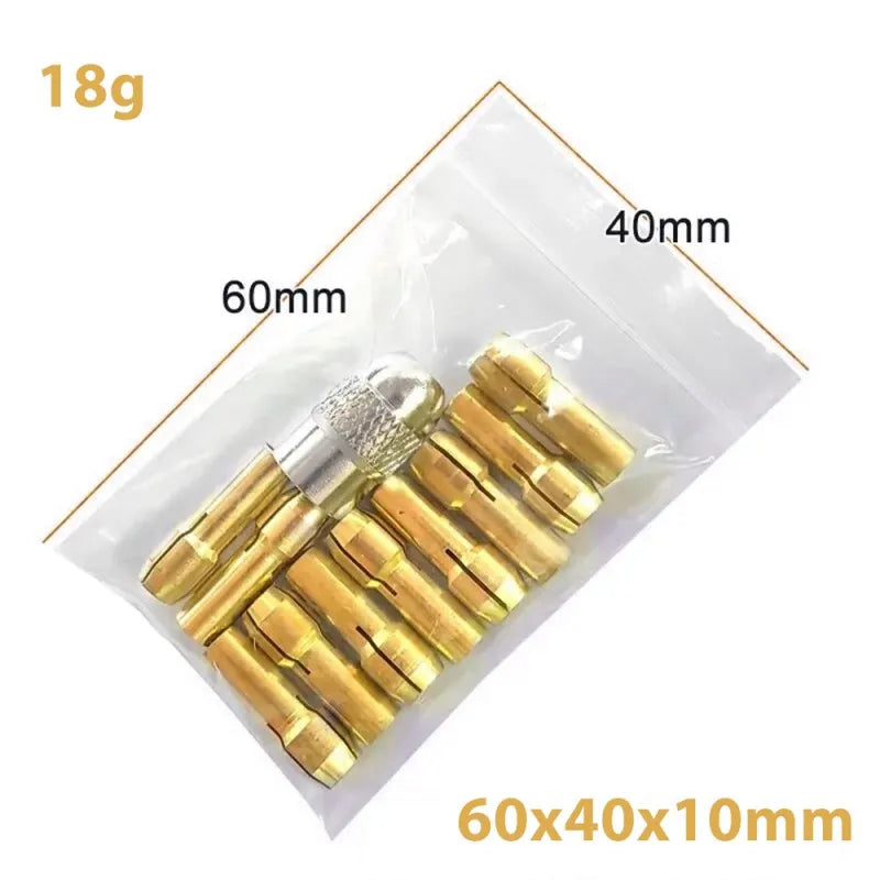 Brass Collet and Silver Locking Nut-2