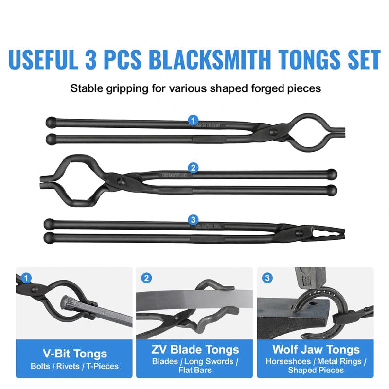 Heavy-Duty Blacksmith Tongs-2
