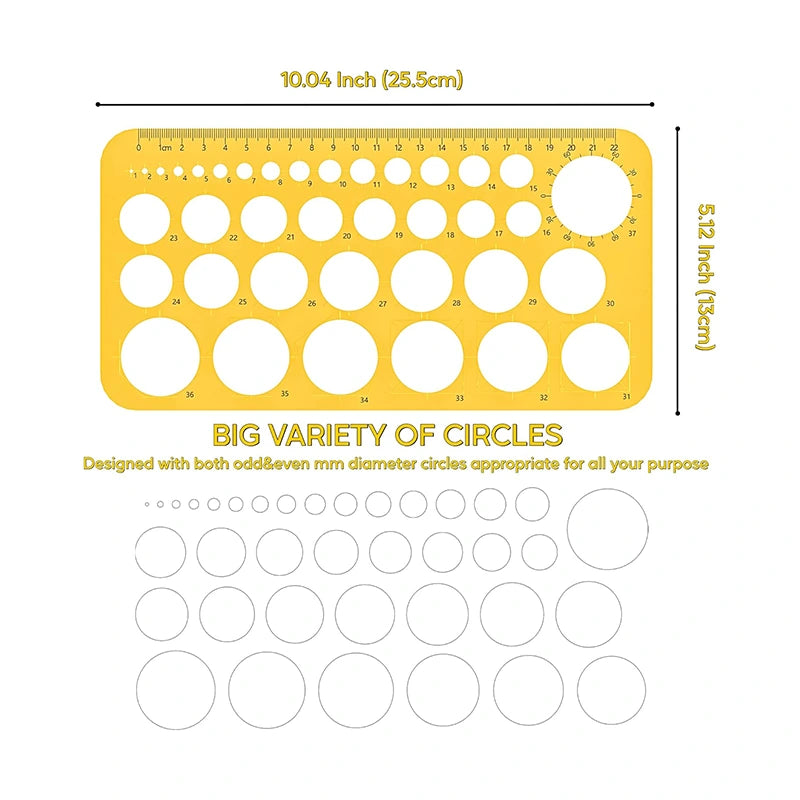 Circle Round Stencil Template, HH-DS01