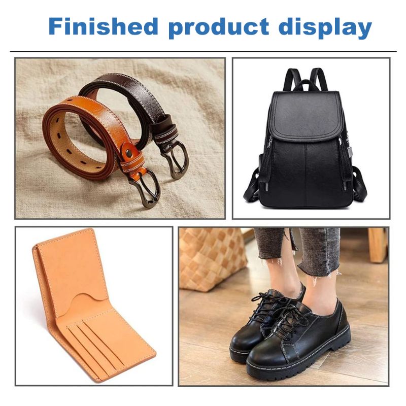 9Pcs Leather Sewing Kit, Copper Handle Leather Sewing Awl, Needle Set, Suitable for Repairing Leather Canvas Tent Shoes,HH-AA125 - Image 2