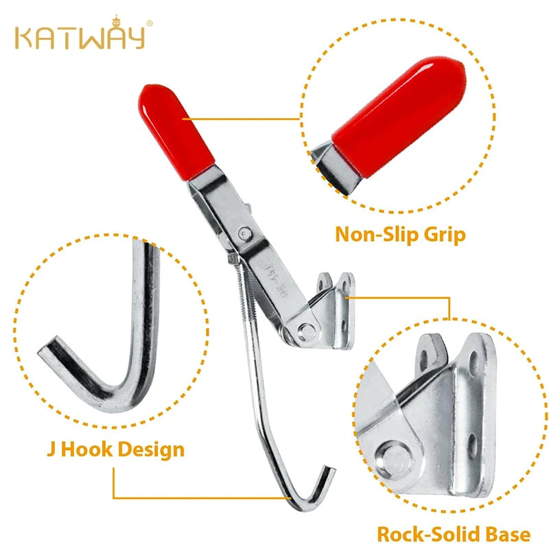 Toggle Clamp with J-Hook Adjustable Pull Latch for Woodworking Clamps, HH-CF10