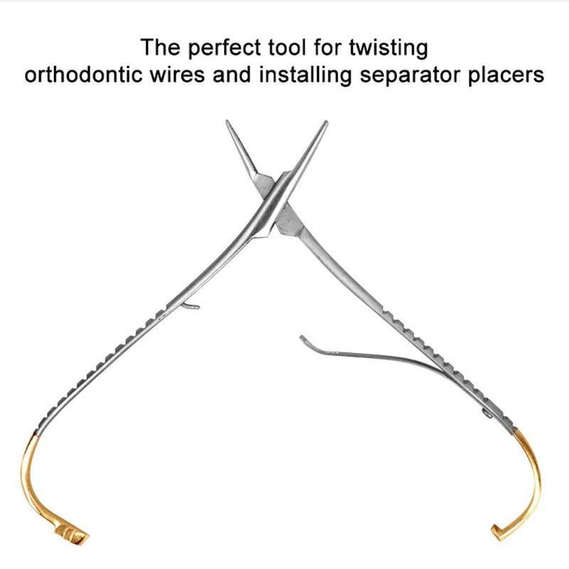 1 Pcs Stainless Steel Dental Needle Holder Tweezers Denspay Dental Mathieu Forceps Orthodontic Instrument Dentist Surgical Tools,HH-AA109 - Image 2