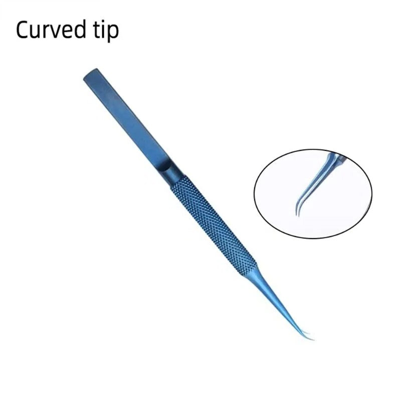 1PC Fingerprint Flying Wire Tweezers Titanium Alloy 0.15mm Fine Tip Phone Repair Curved Or Straight Tip,HH-AA112 - Image 2