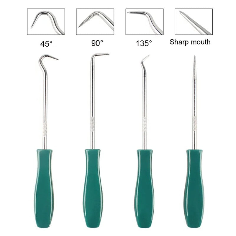 Hot Sale 4Pcs 135mm Car Auto Vehicle Oil Seal Screwdrivers Set O-Ring Seal Gasket Puller Remover Pick Hooks Repair Tools for car,HH-AA121 - Image 2