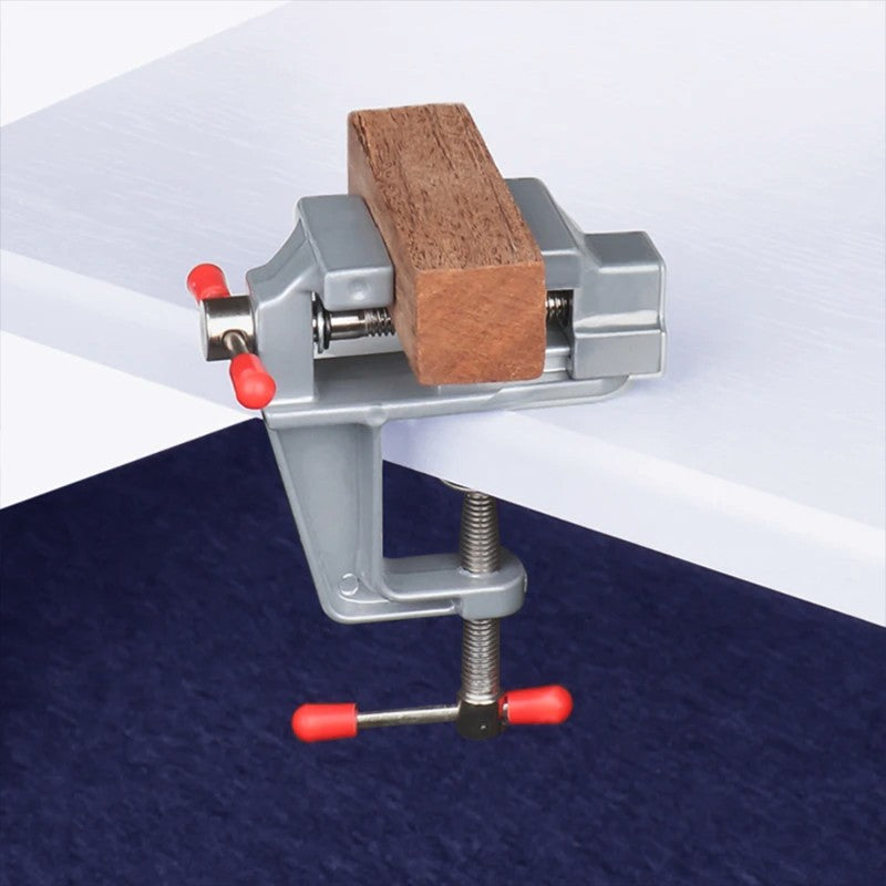 Mini Bench Vise Muliti-Funcational 35mm Aluminum Miniature Small Jewelers Hobby Clamp On Table Flat Pliers Tool Vice,HH-AA119 - Image 2