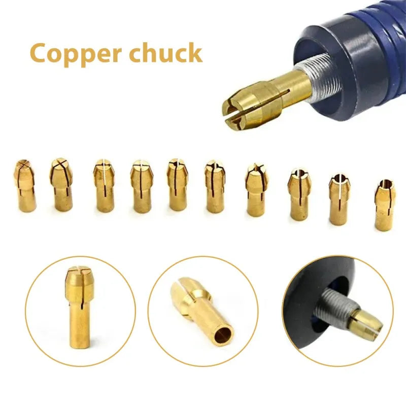Brass Collet Assembly with Silver Nut-4
