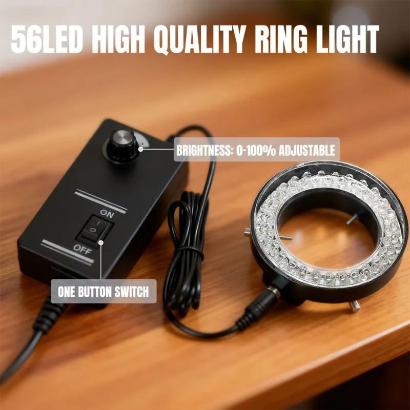 Katway Binocular Stereo Microscope,7X-45X Magnification, LED Light HH-MS01A-W - Image 4