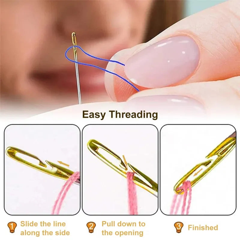 Easy-insert sewing needle-5