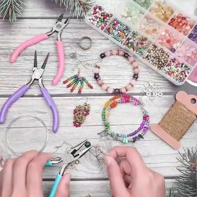 Wire Cutters Round Nose Pliers and Flat Nose Pliers 3-Piece Jewelry Pliers, HH-JP11