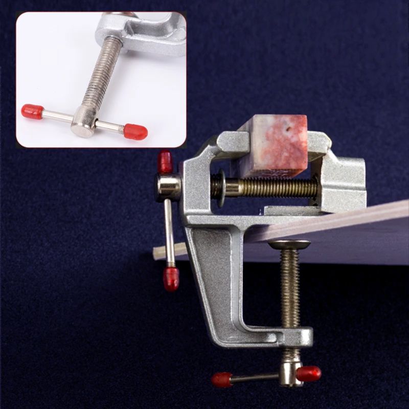 Mini Bench Vise Muliti-Funcational 35mm Aluminum Miniature Small Jewelers Hobby Clamp On Table Flat Pliers Tool Vice,HH-AA119 - Image 3