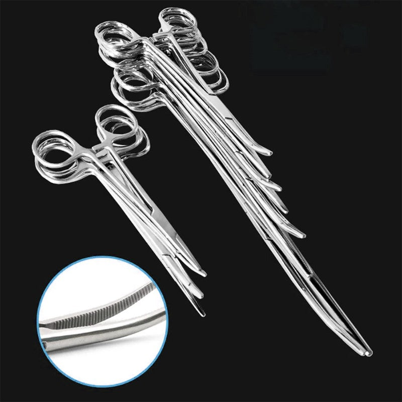 Stainless steel bent-nose/straight curved locking hemostatic force PS clamp pliers 16/18/20cm scissors pliers,HH-AA105 - Image 5