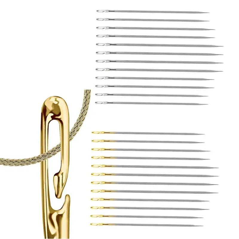 One-touch threader needle-