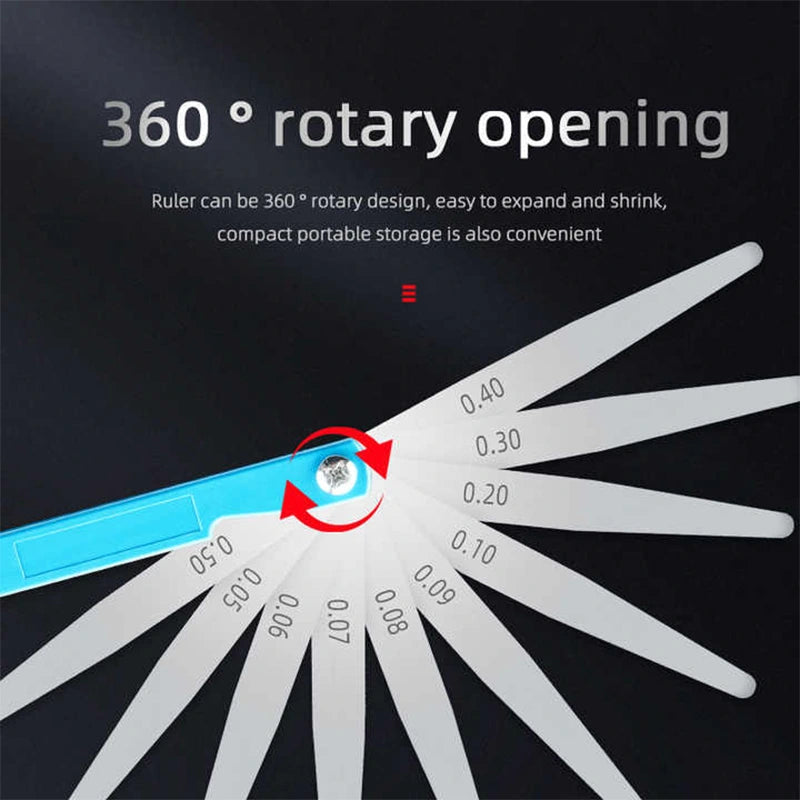 High Precision Stainless Steel Feeler Gauge Metric and Imperial Feeler Gauge, HH-GR08