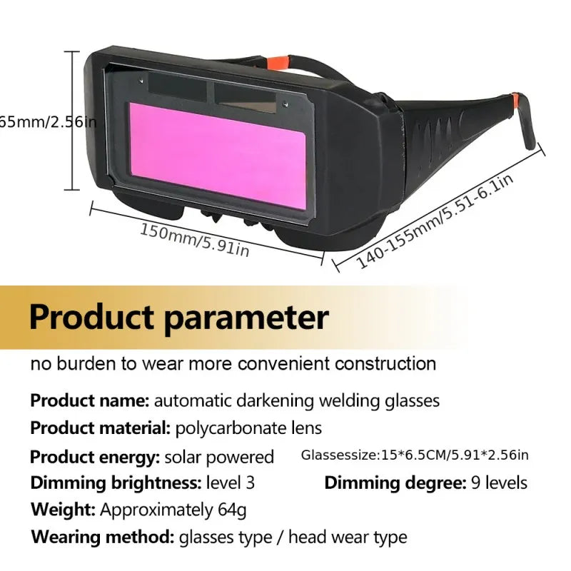 Auto-Darkening Welding Goggles for Eye Protection and Safety,HH-AA79