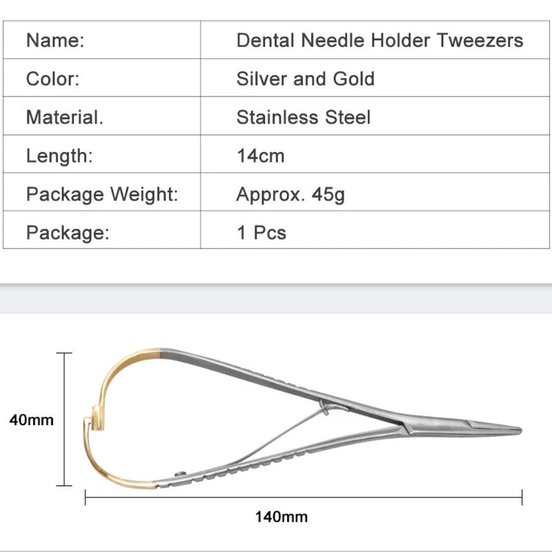 1 Pcs Stainless Steel Dental Needle Holder Tweezers Denspay Dental Mathieu Forceps Orthodontic Instrument Dentist Surgical Tools,HH-AA109 - Image 5