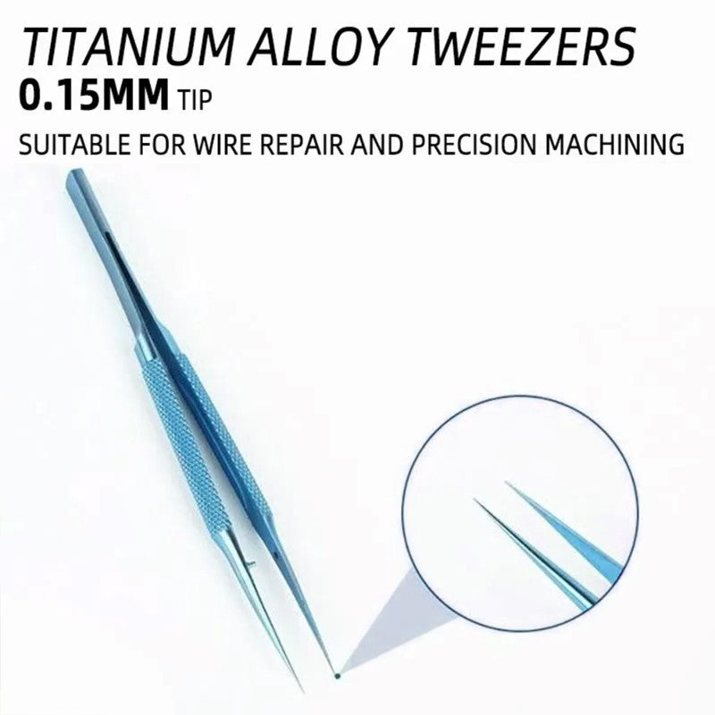 1PC Fingerprint Flying Wire Tweezers Titanium Alloy 0.15mm Fine Tip Phone Repair Curved Or Straight Tip,HH-AA112 - Image 6