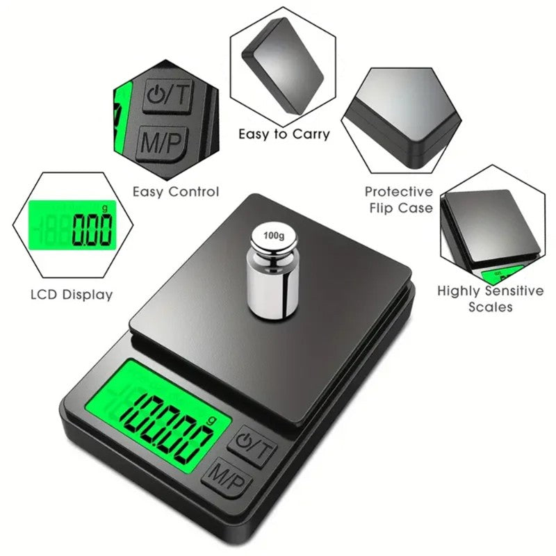 500g*0.01g Accurate Electronic Jewelry Gram Scale Precision Scale Portable Calibration Function Ultra-clear Display Kitchen Tool,HH-AA108 - Image 5