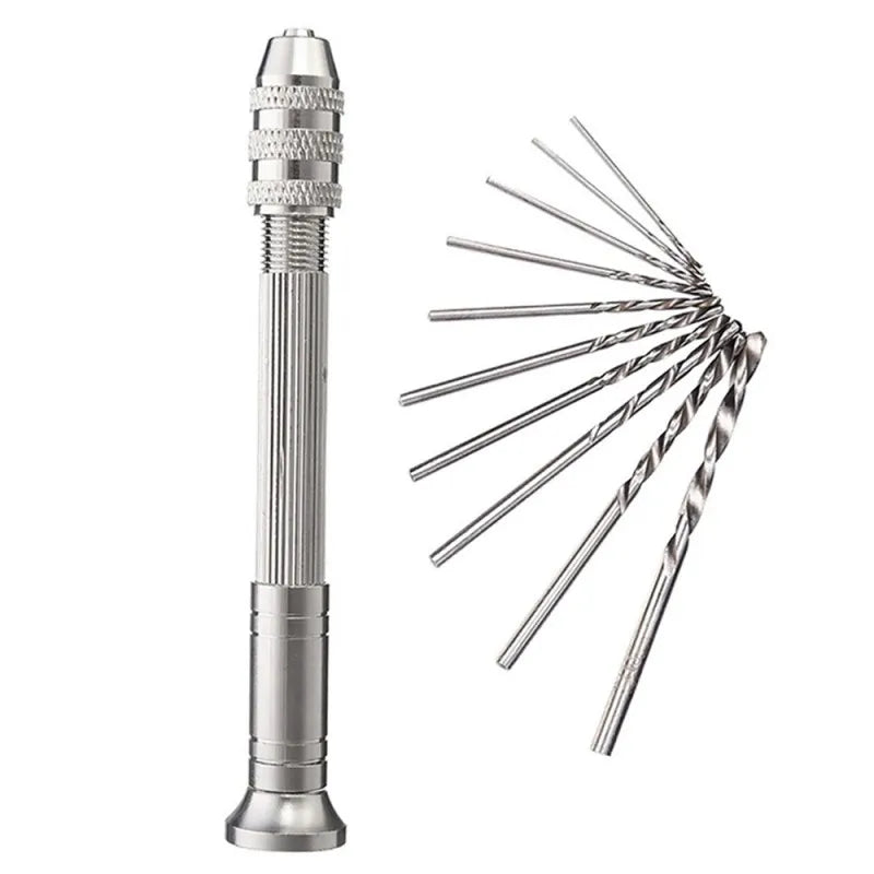 10-Piece Precision Mini Drill Set for Jewelry, Wood, Plastic, and Crafting Projects,HH-AA18