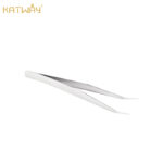 Professional Stainless Steel Precision Tweezers Curved Pointed Tip Tweezers, HH-TW02