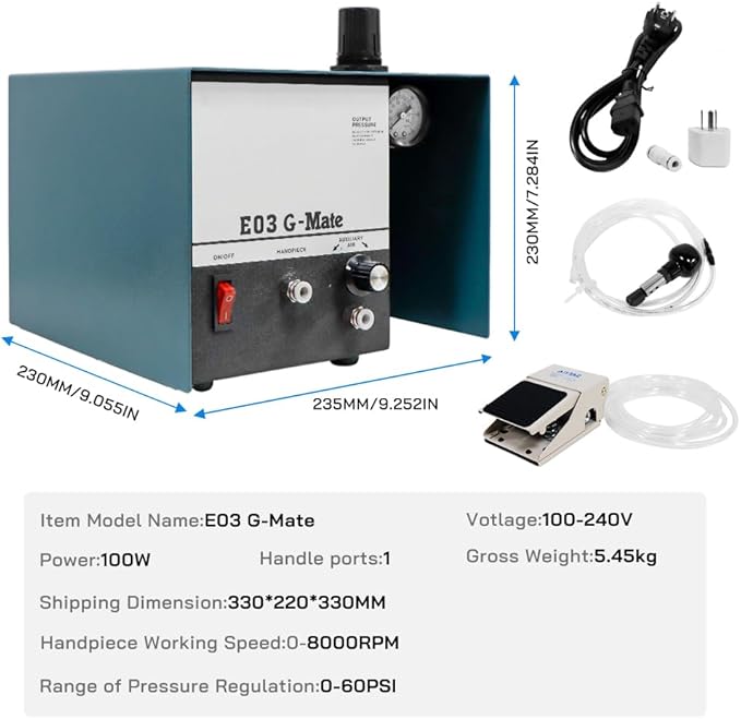 Pneumatic Jewelry Engraving Machine – Single Head, HH-E03 - Image 2