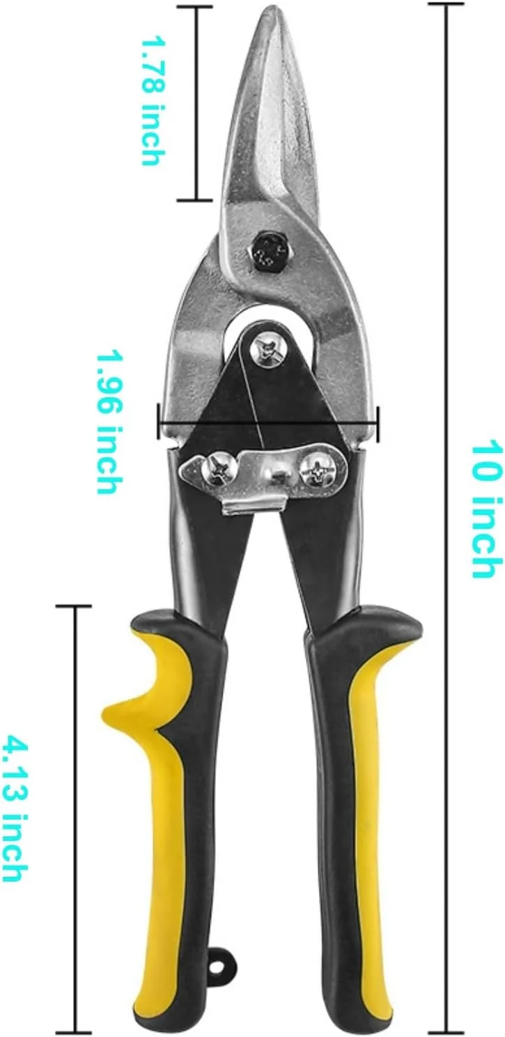Heavy-Duty 10" Cr-V Metal Cutting Snips - Image 4