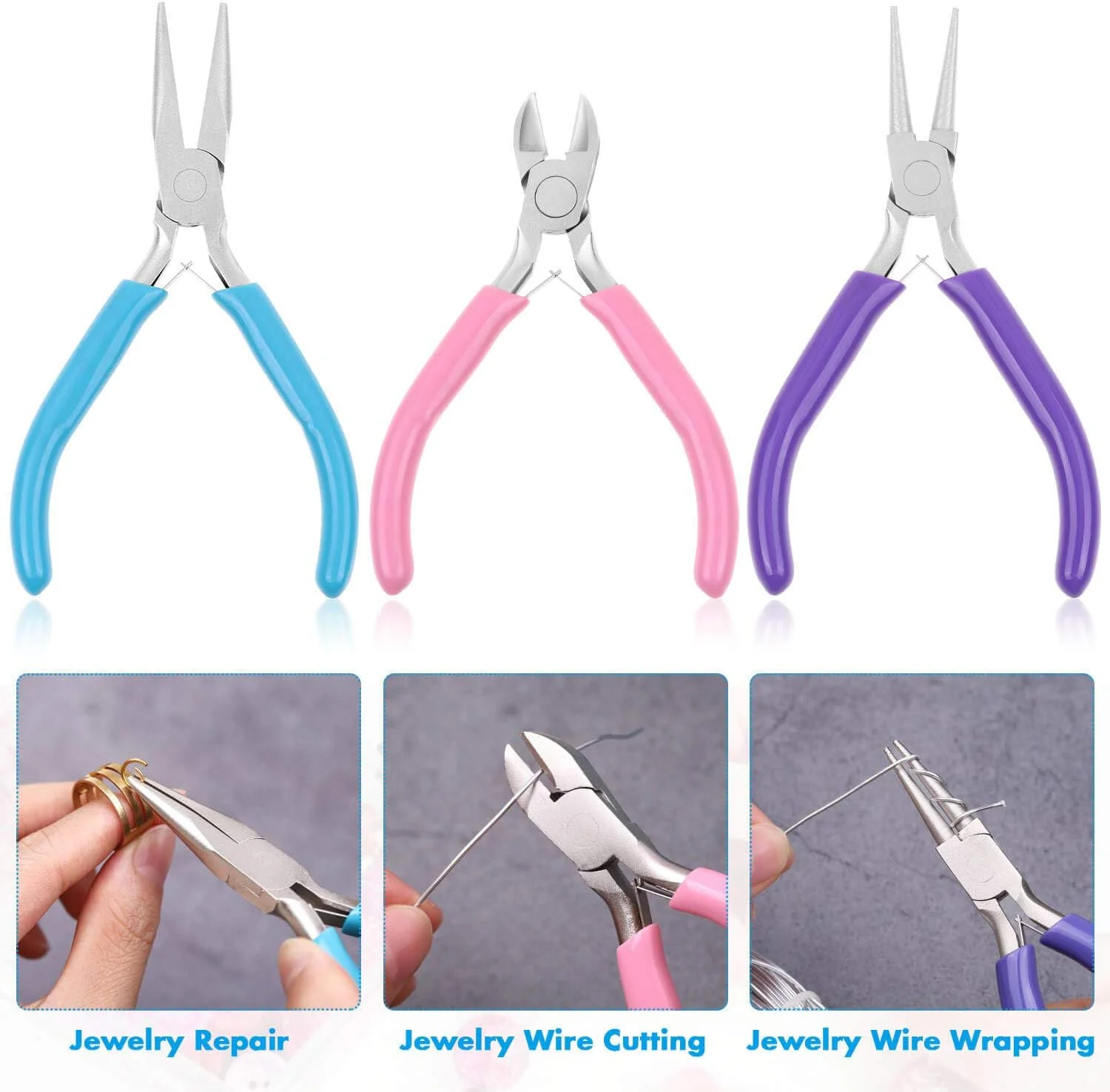3-Pc Jewelry Pliers Kit for Crafters & Artisans - Image 5